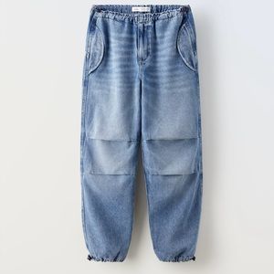 Zara parachute denim jeans size 7